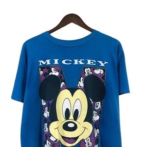 Vintage Disney Mickey Mouse & Minnie Mouse Blue Tee